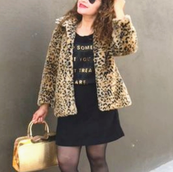 New Leopard Print Faux Fur Jacket - Picture 2 of 8